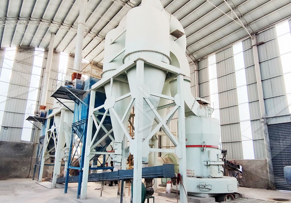 Gypsum grinding and drying process diagram